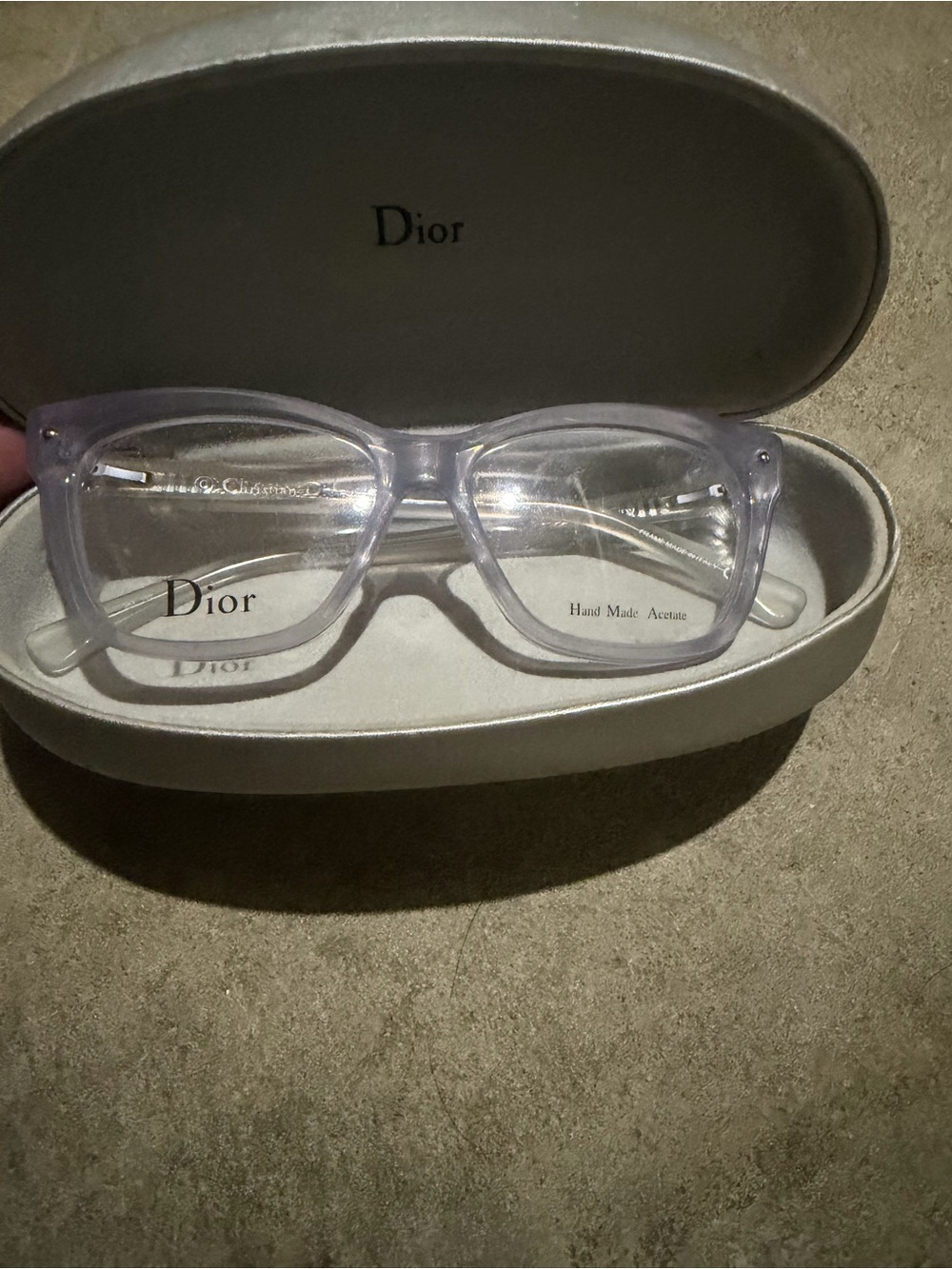 Dior Translucent Crystal Clear Acetate Eyeglasses